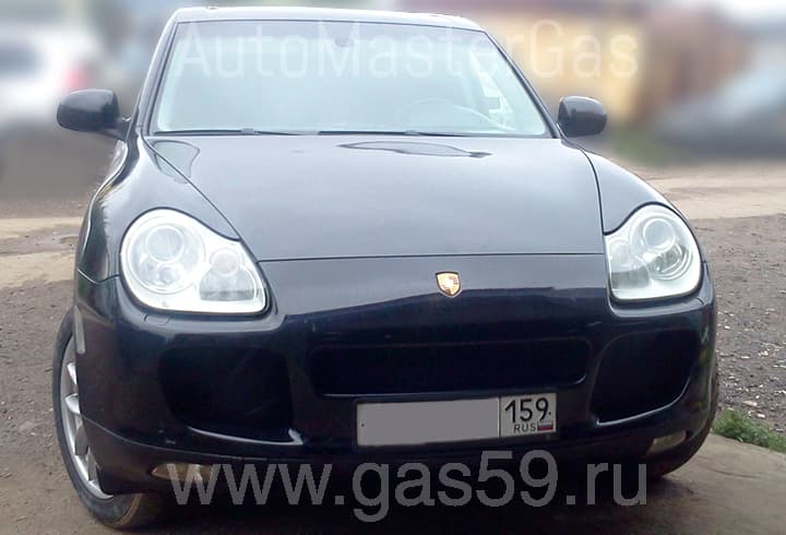 Установка ГБО на Porsche Cayenne Turbo 4.5, ГБО 4 поколения BRC P&D, с баллоном 70 литров