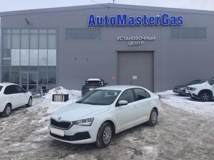 Установка ГБО на Skoda Rapid 2021г., ГБО 4 поколения, метан OMVL (Турция), двигатель 1.6л. 4 цилиндра