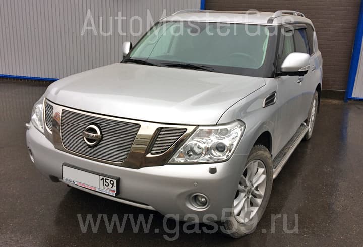 Установка ГБО на Nissan Patrol 5.6, ГБО 4 поколения STAG (Польша), c цилиндрическим баллоном на 100 л.